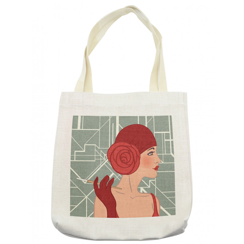 Lady with Bandana Tote Bag