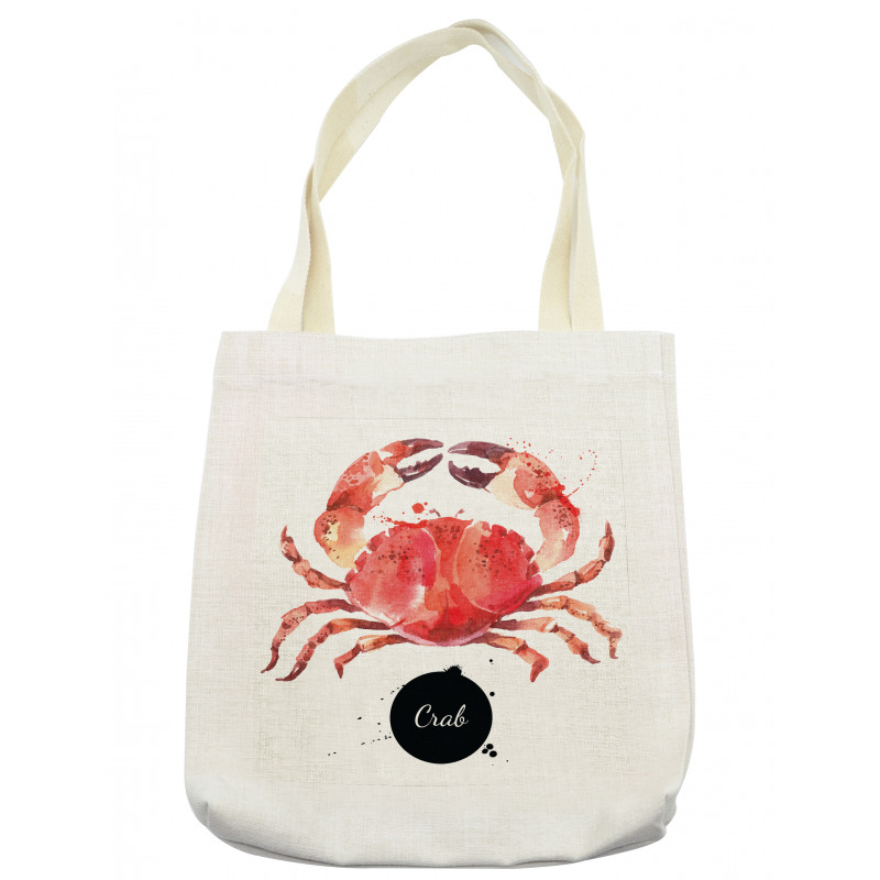 Ink Splatter King Crab Tote Bag