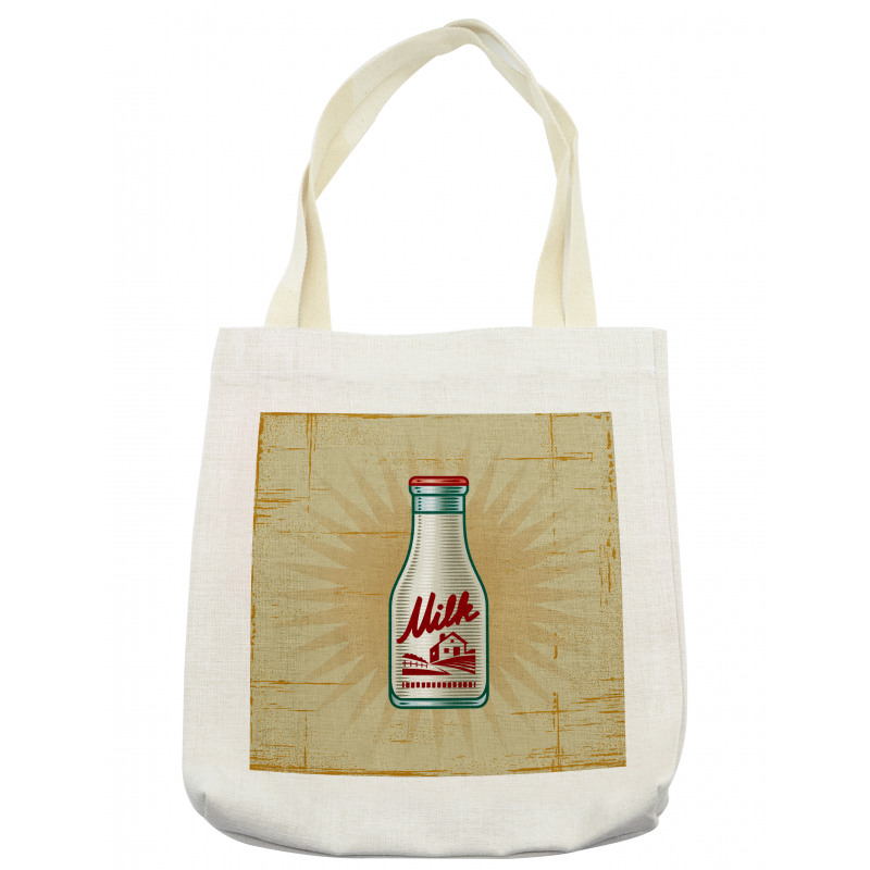 Retro Milk Bottle Tote Bag