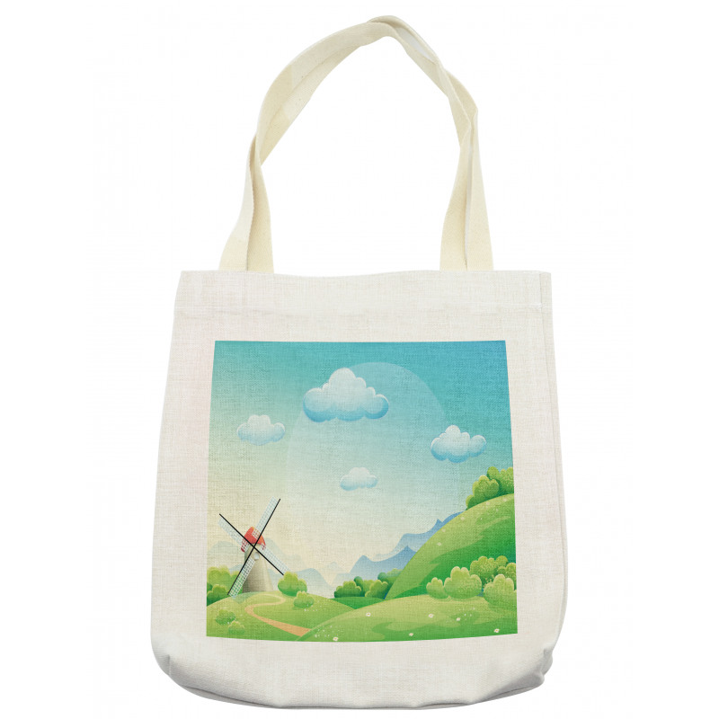 Cartoon Country Landscape Tote Bag