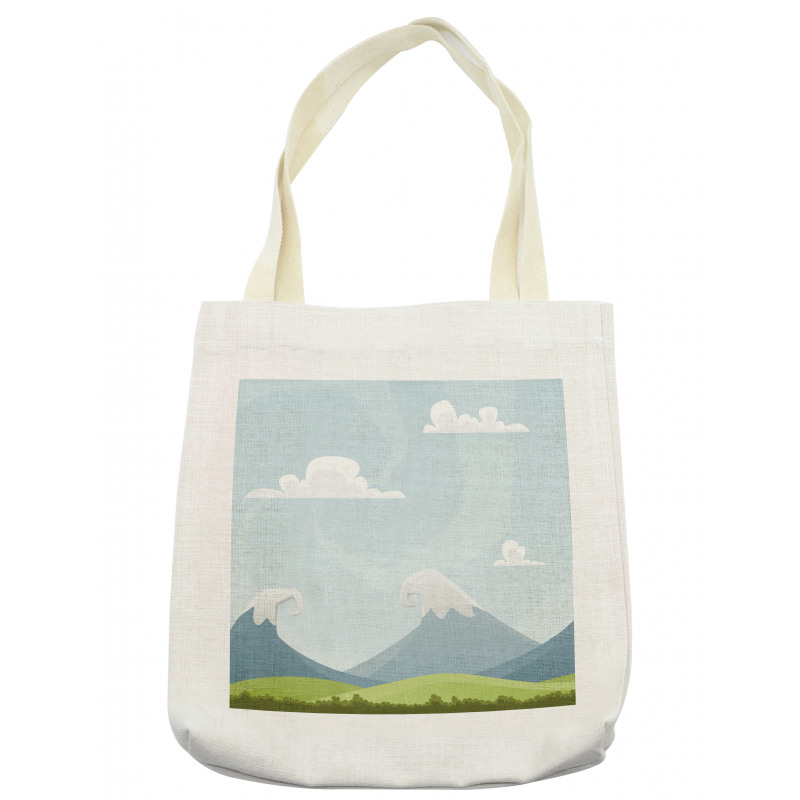 Cartoon Mountains Idyllic Tote Bag