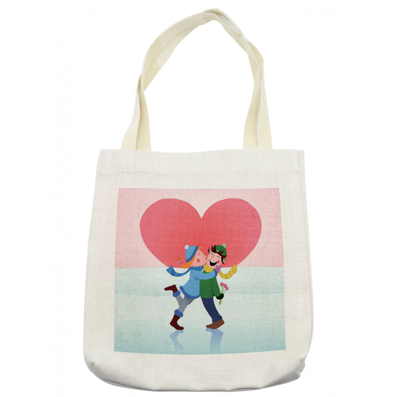 Winter Love Theme Tote Bag