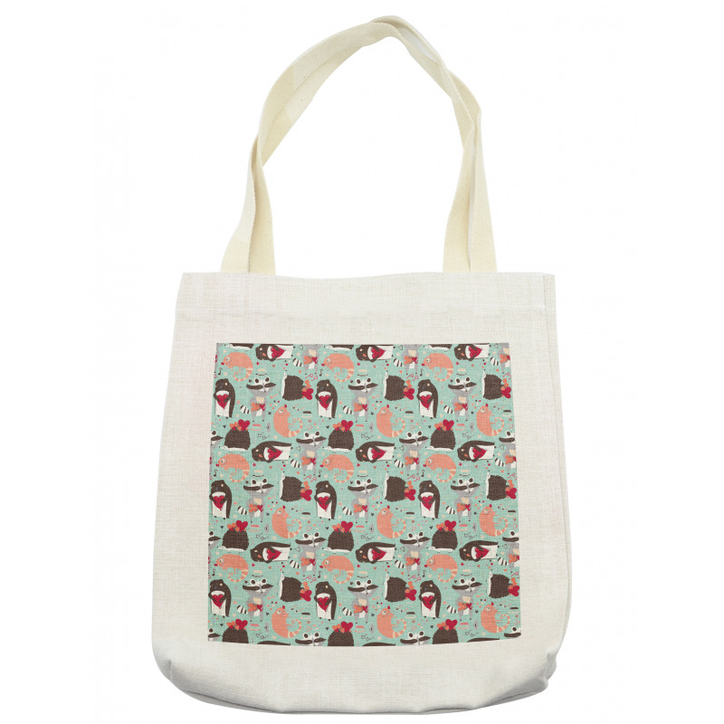 Valentines Day Animals Tote Bag