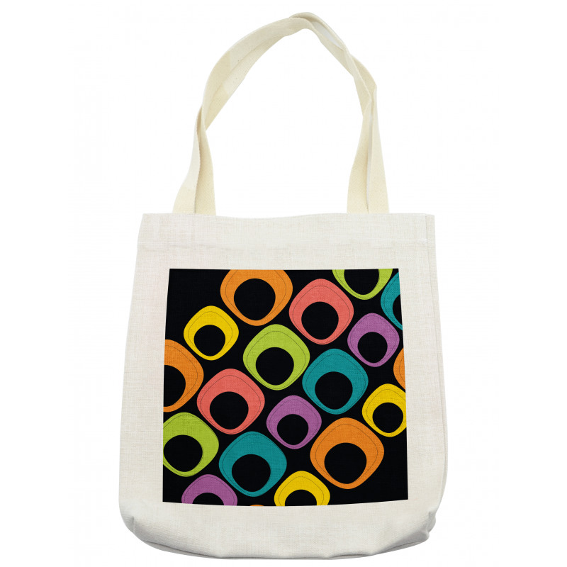 Colorful Oval Motifs Tote Bag