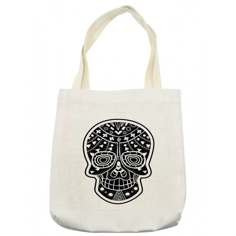 Tribal Style Skull Tote Bag