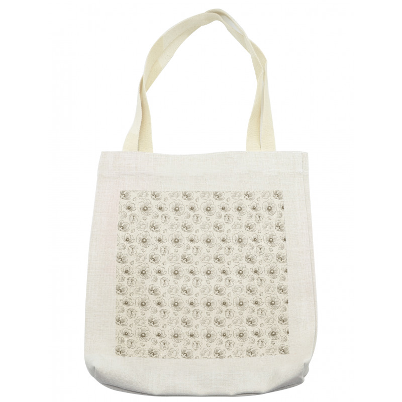 Hellebore Blossom Motif Tote Bag