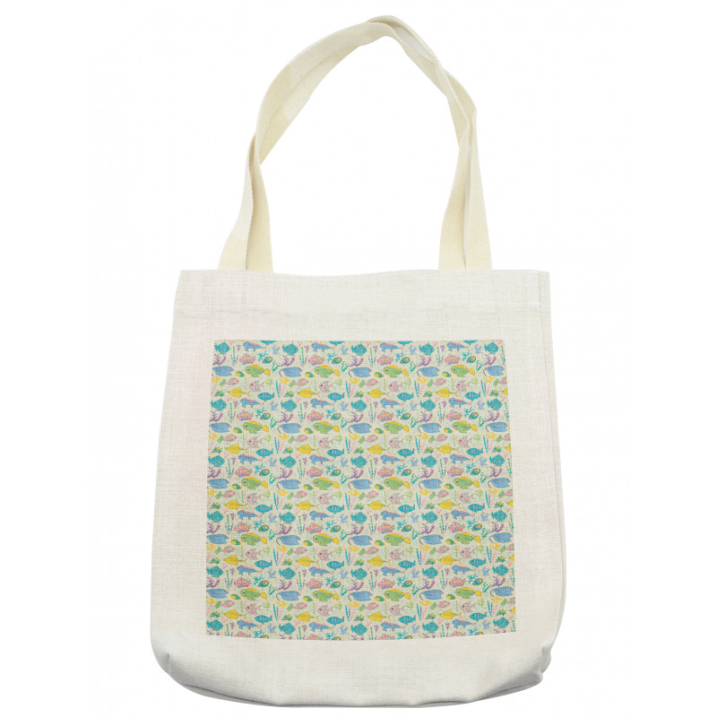 Colorful Aquatic Fauna Tote Bag