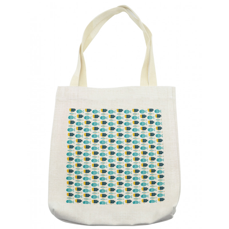 Cartoon Style Scale Motifs Tote Bag