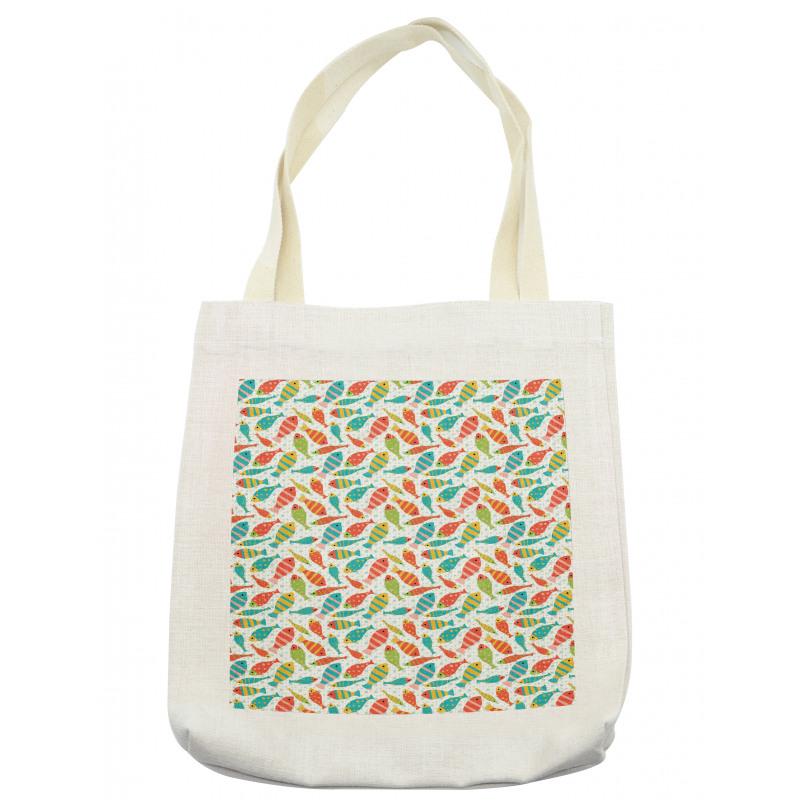 Colorful Fish Sea Bubbles Tote Bag