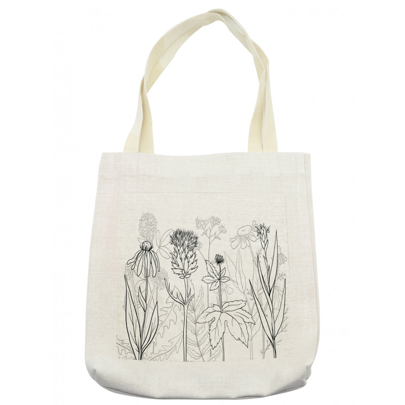 Medical Herbs Pattern Tote Bag