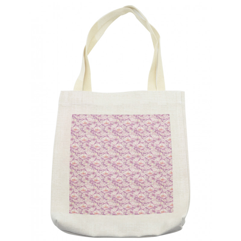 Pastel Flower Blooms Tote Bag