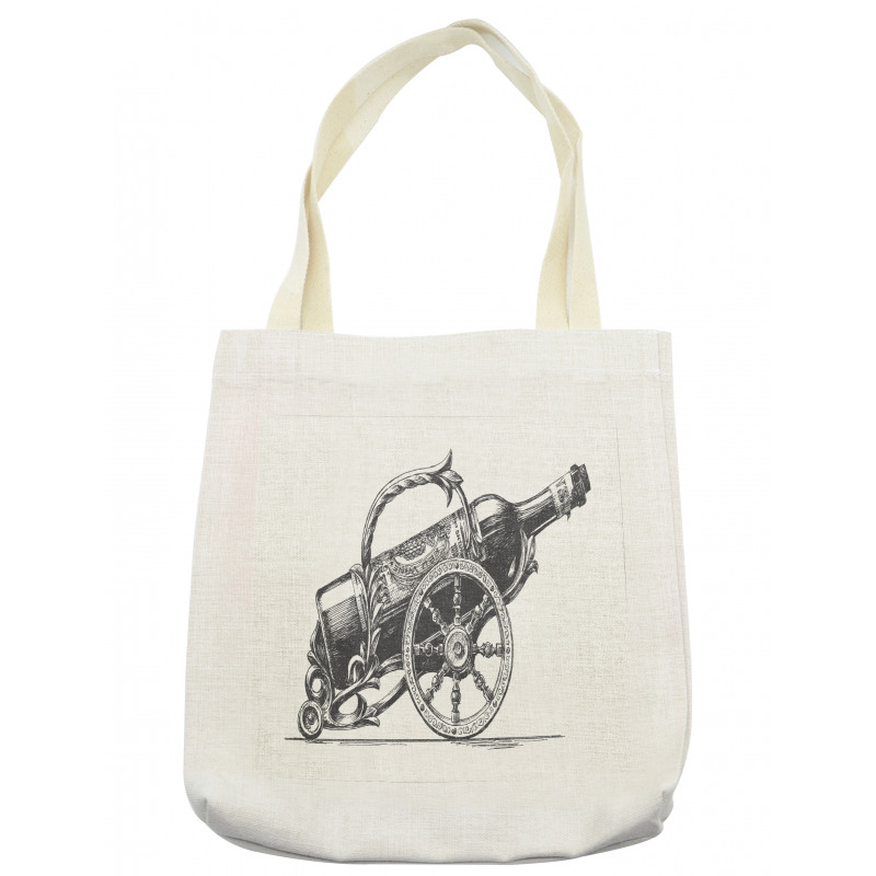 Vintage Bottle of Wine Retro Tote Bag