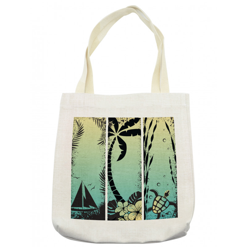 Grunge Tropical Land Tote Bag