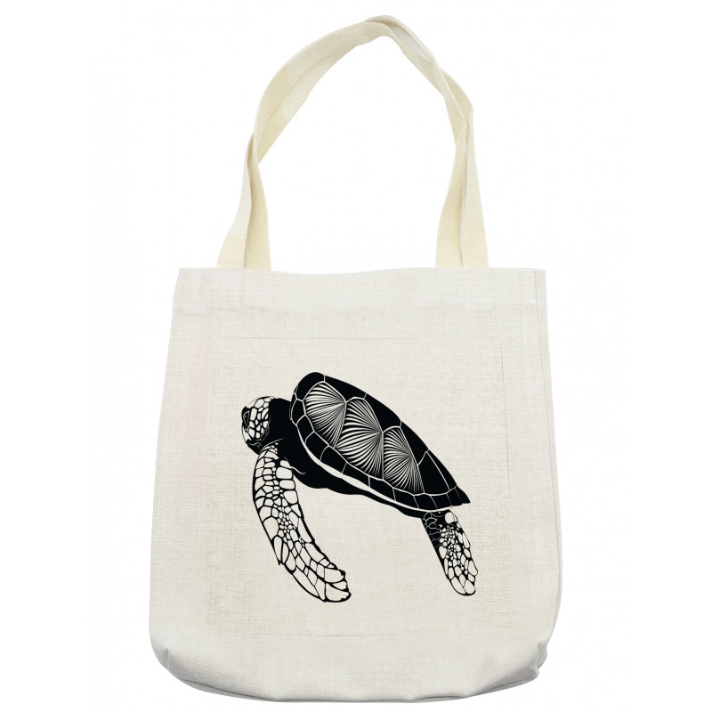 Floating Tortoise Design Tote Bag