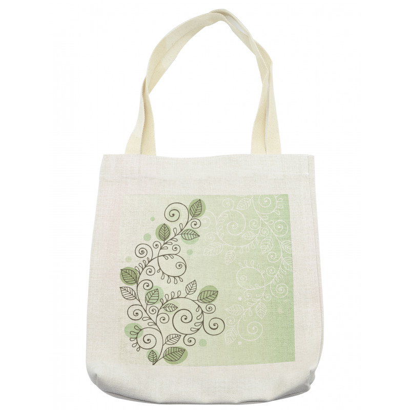 Swirling Vines Leaves Tote Bag