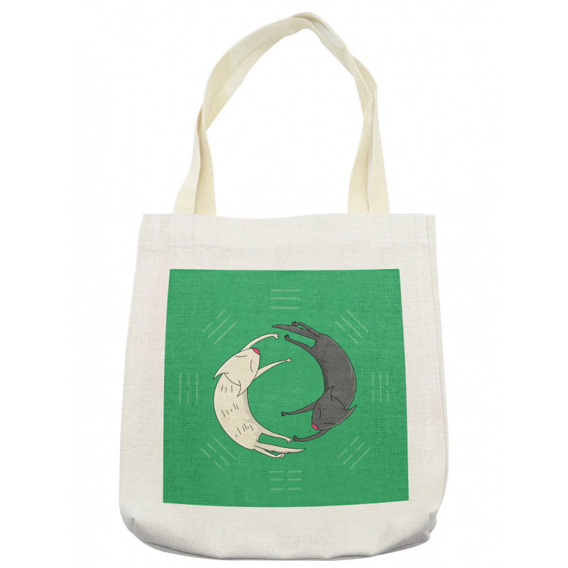 Sleeping Cats Trigrams Tote Bag