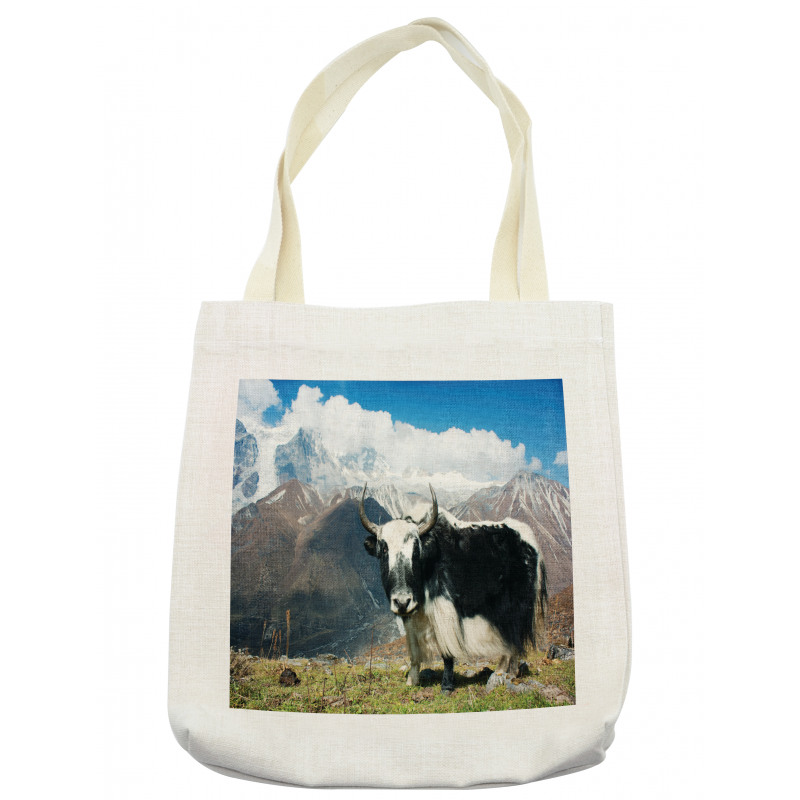 Bull Rural Mountains Tote Bag