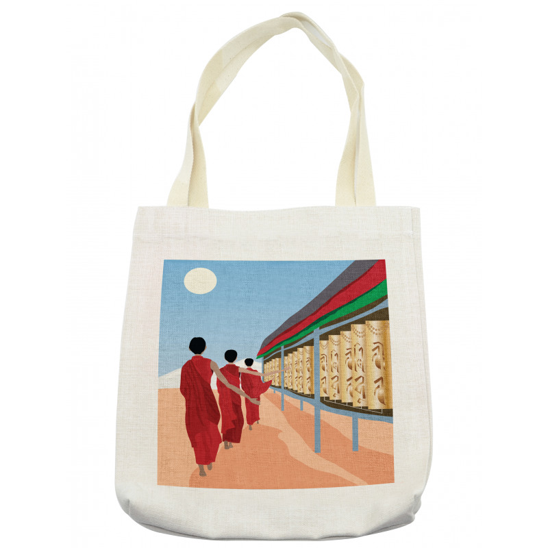 Ancient Men on Wheels Motif Tote Bag