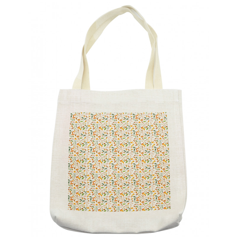 Mushroom Holly Berries Tote Bag