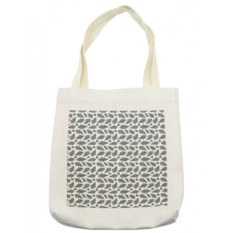 Engraving Oak Leaves Seed Tote Bag