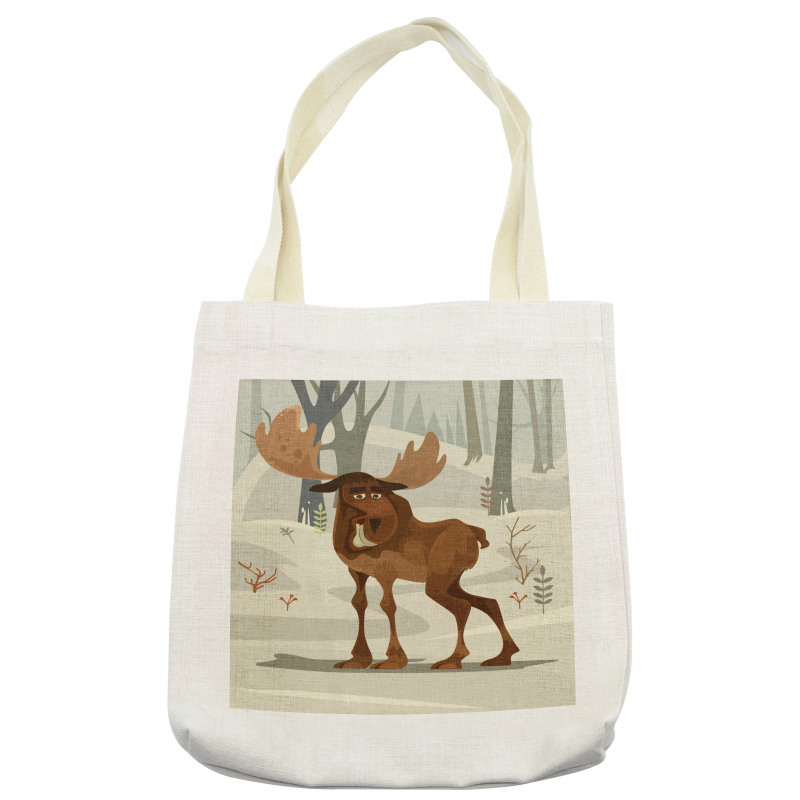 Funny Elk Mascot Tote Bag