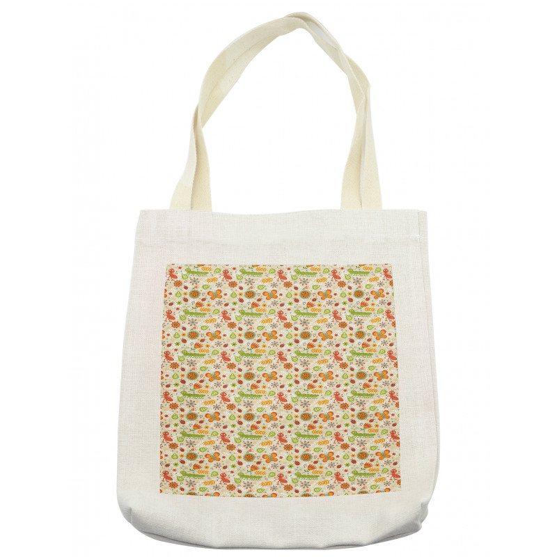 Jolly Cartoon Ant Flower Tote Bag