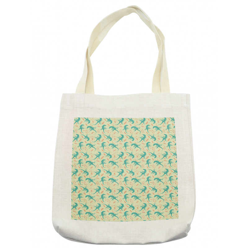 Reptiles with Leaves Tote Bag