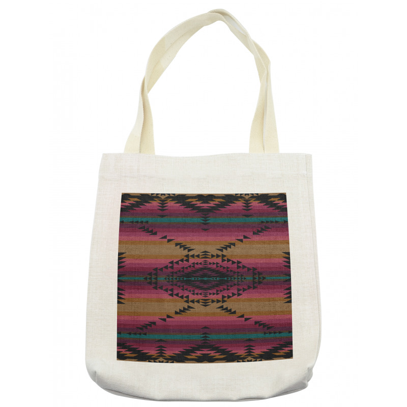 Colorful Stripes Triangles Tote Bag