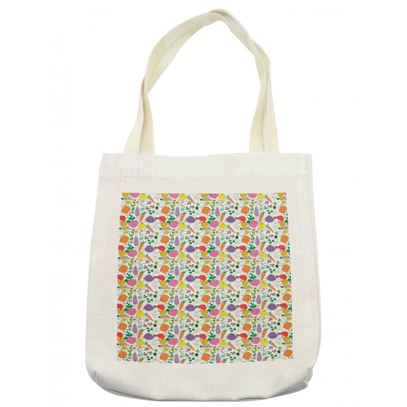 Childish Drawing Food Tote Bag