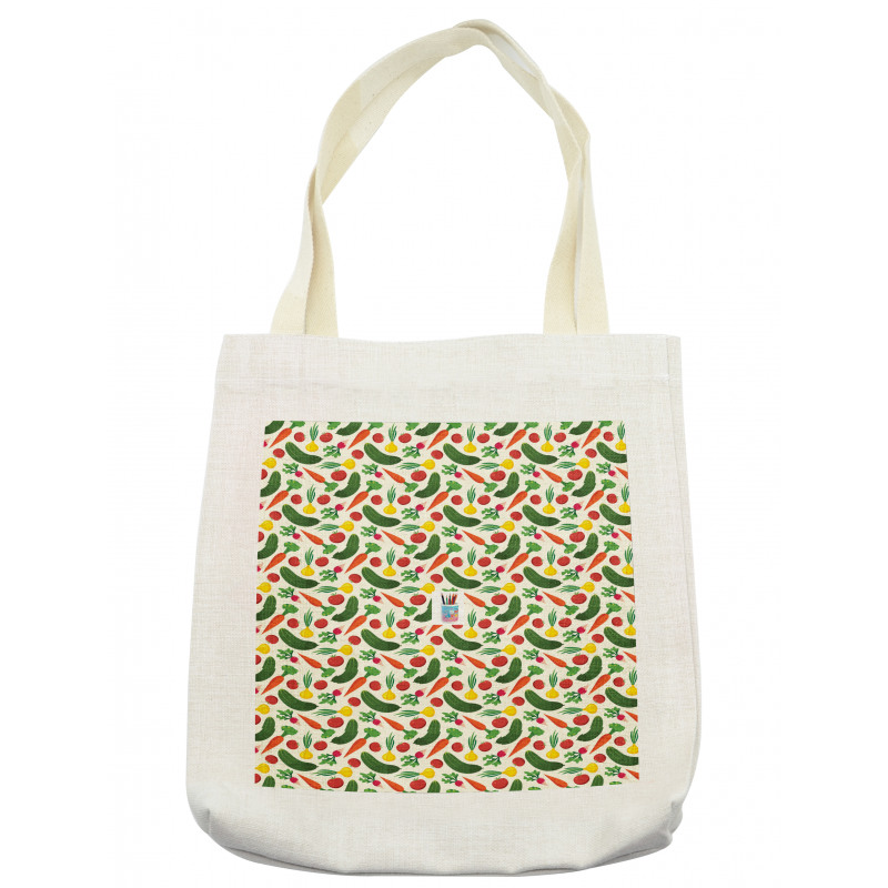 Vegetarian Cartoon Tote Bag