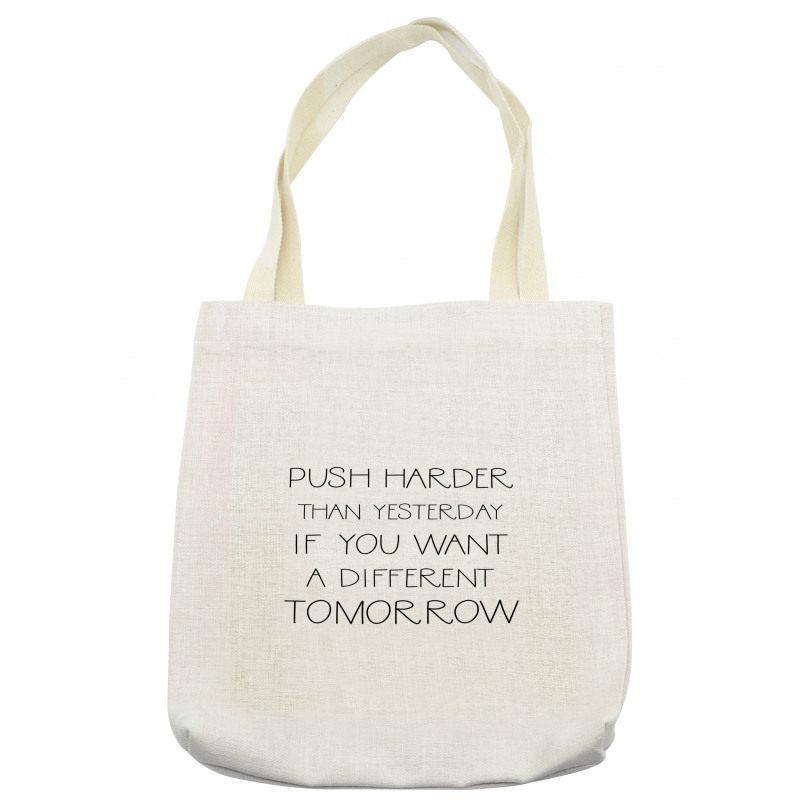 Push Harder Words Tote Bag