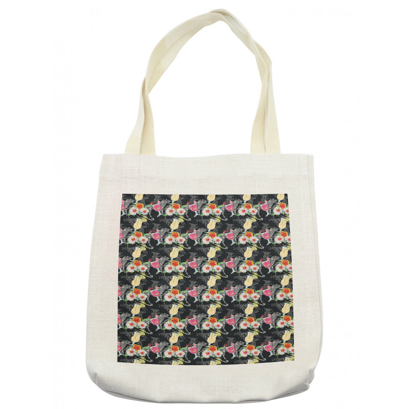 Cocktails Hibiscus Zebra Tote Bag