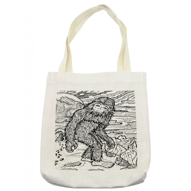 Mythical Yeti Creature Tote Bag