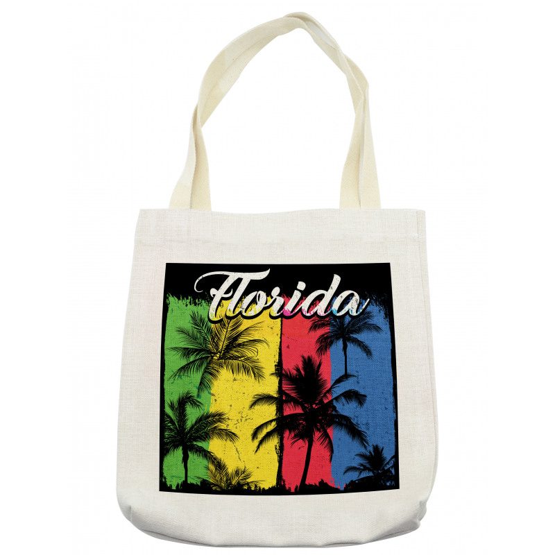 Grunge Palms Colorful Tote Bag