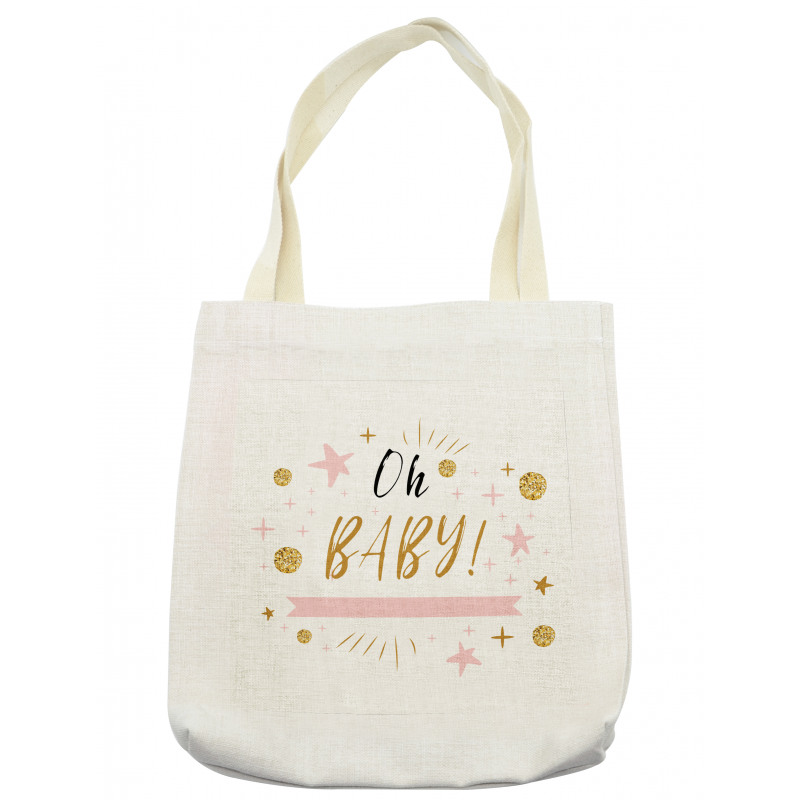 Calligraphy Stars Dots Tote Bag