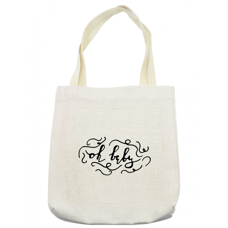 Calligraphy Curlicues Tote Bag