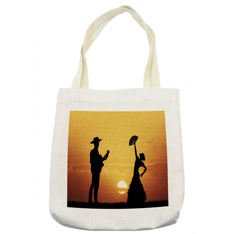 Flamenco Dancer Guitar Tote Bag