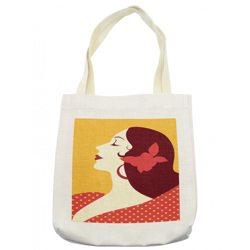 Retro Flamenco Woman Tote Bag