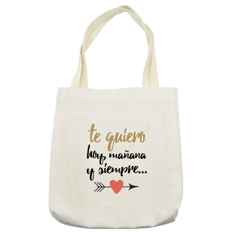 Te Quiero Love Words Tote Bag