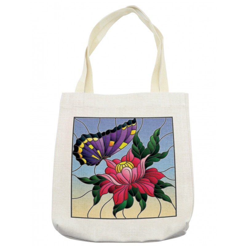 Stained Glass Butterfly Tote Bag