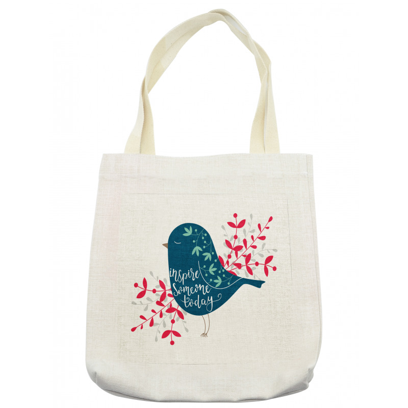 Sparrow with Foliage Tote Bag