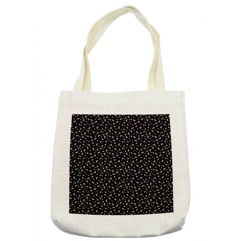 Rosebuds with Stems and Leaves Tote Bag