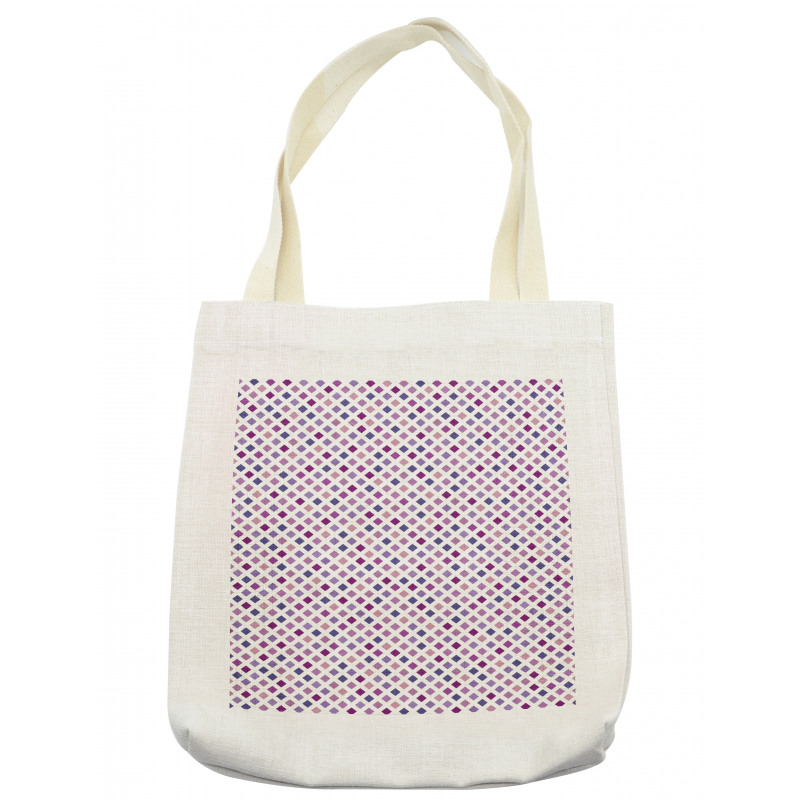 Diagonal Squares Mesh Tote Bag