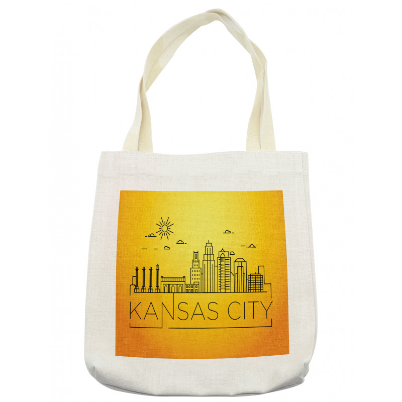 Minimal Linear City Tote Bag