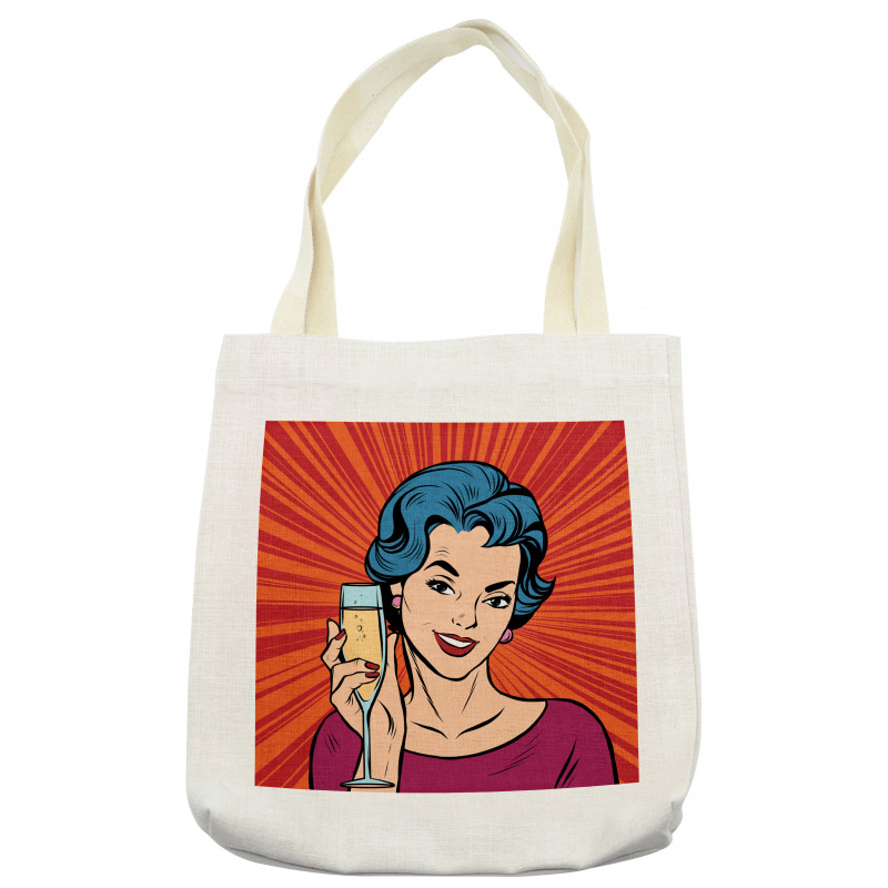 Girl Toasting Champagne Tote Bag