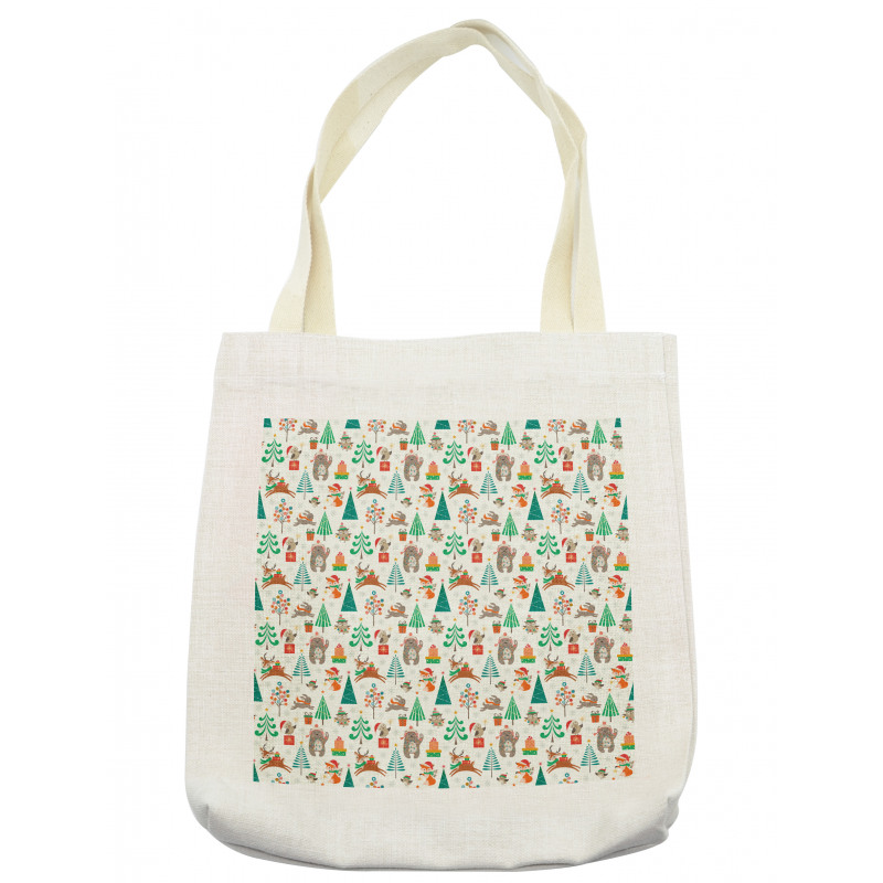 Tree Presents Animals Tote Bag