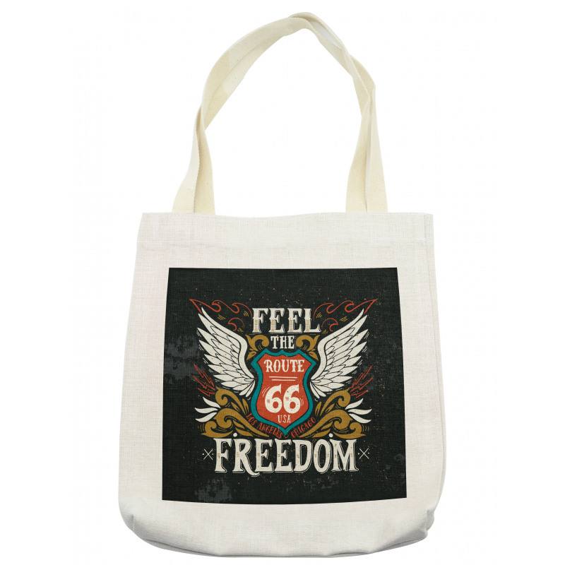 Biker Motto Words Tote Bag