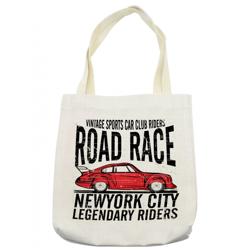 Vintage Sports Race Theme Tote Bag