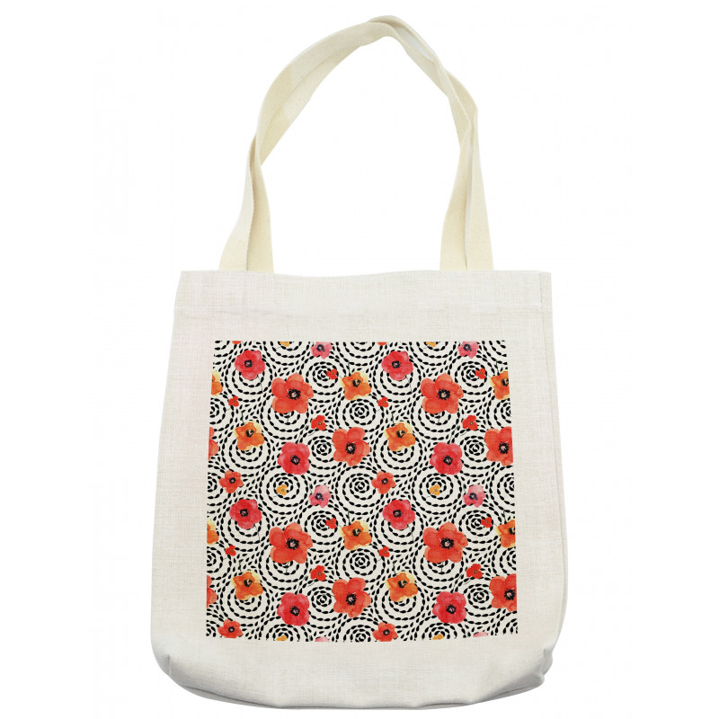 Watercolor Petals Spirals Tote Bag