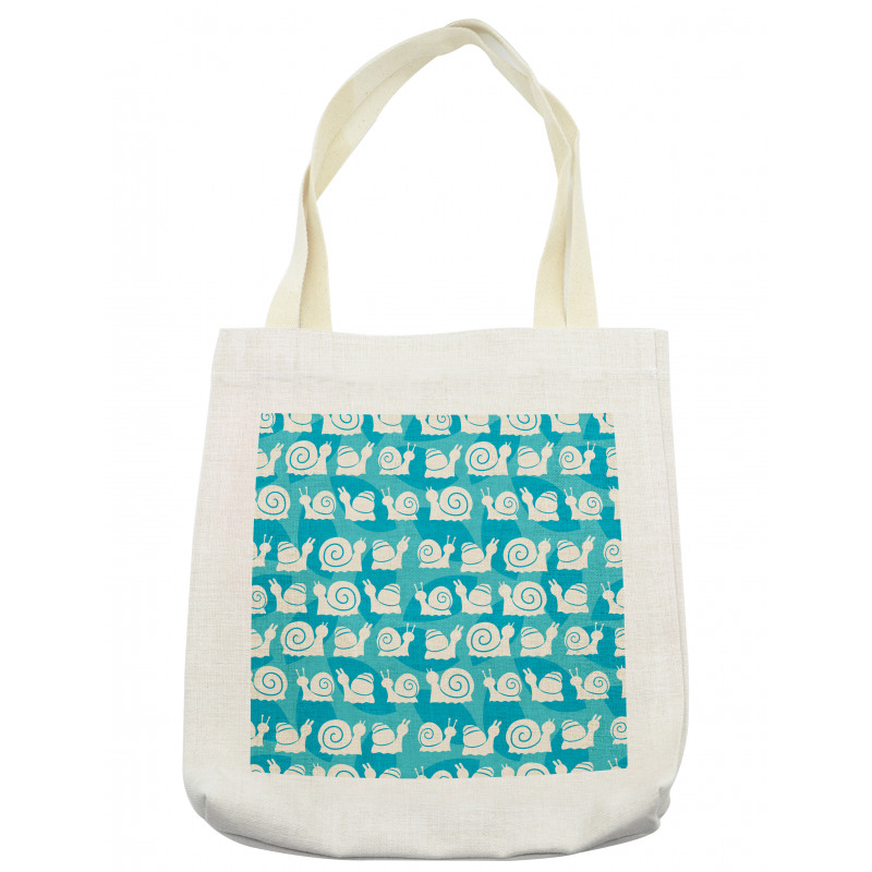 Cartoon Snails Leaves Tote Bag